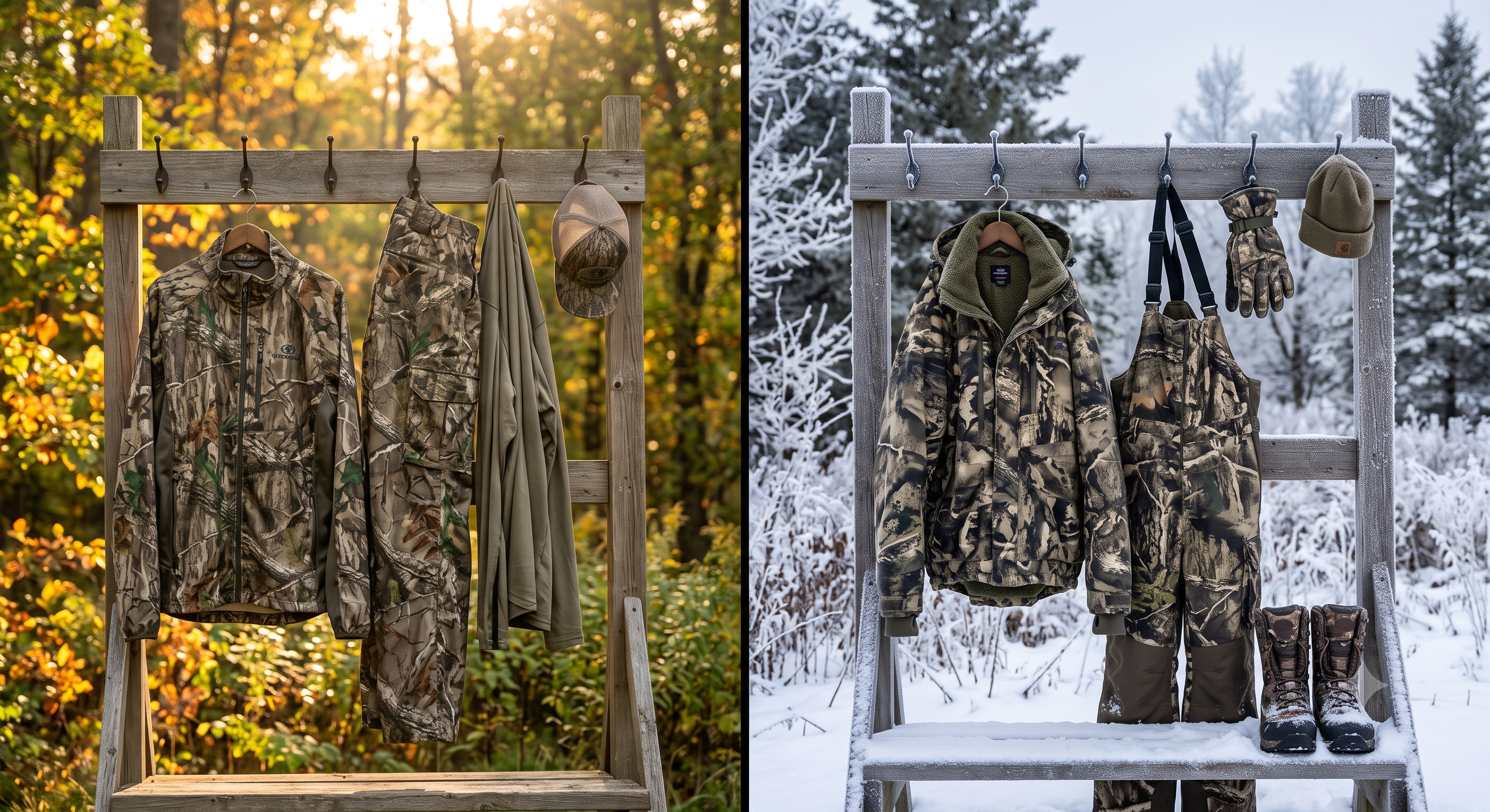 Early season versus late season hunting gear comparison